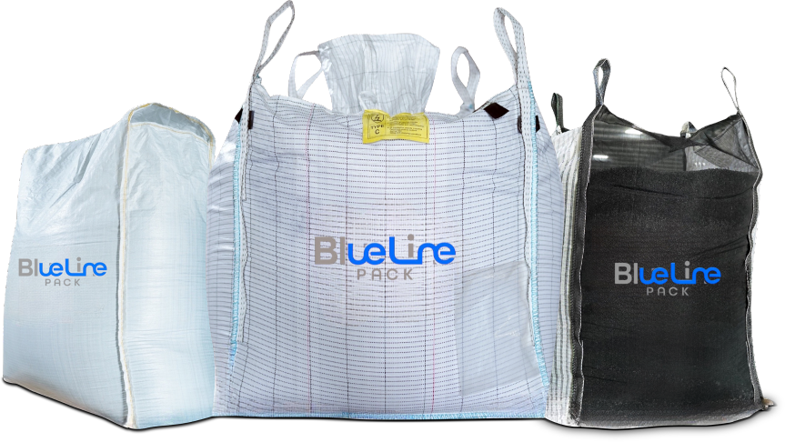Different types of FIBC jumbo bags manufactured by Blue Line Pack